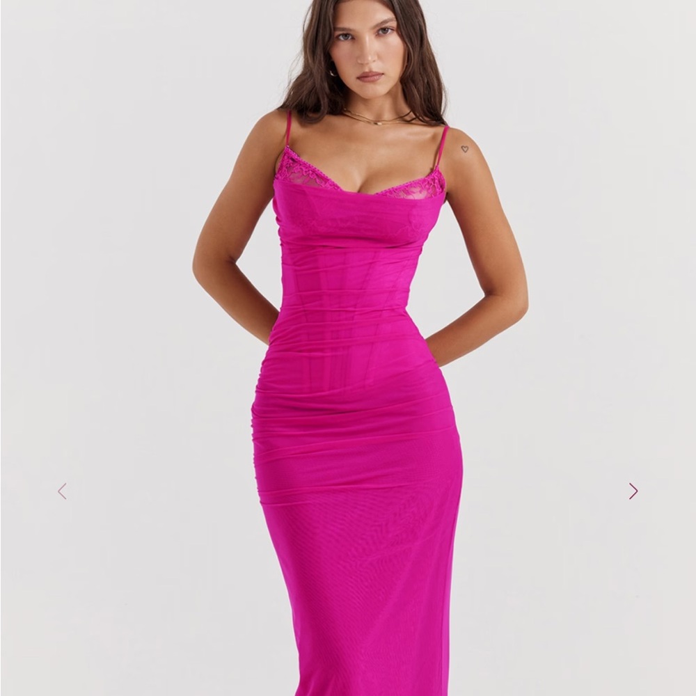 House of CB Fuchsia Maxi Dress (Nalini)